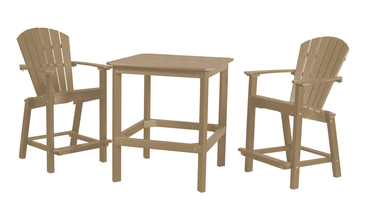 Wildridge Wildridge Classic Recycled Plastic High Dining Set Weatherwood Dining Sets LCC-288-WW