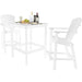 Wildridge Dining Sets White Wildridge Classic Recycled Plastic High Dining Set LCC-288-WH