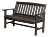 Wildridge Wildridge Classic Recycled Plastic Mission Bench Black Outdoor Bench LCC-225-B