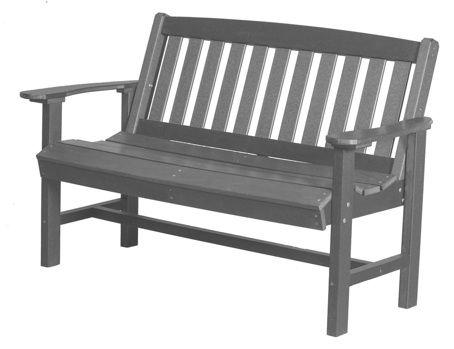 Wildridge Wildridge Classic Recycled Plastic Mission Bench Dark Gray Outdoor Bench LCC-225-DG