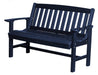 Wildridge Wildridge Classic Recycled Plastic Mission Bench Patriot Blue Outdoor Bench LCC-225-PAB