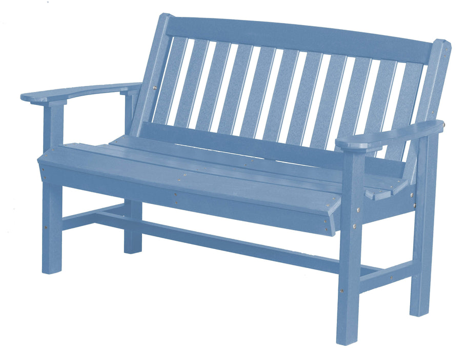 Wildridge Wildridge Classic Recycled Plastic Mission Bench Powder Blue Outdoor Bench LCC-225-POB