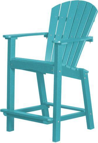 Wildridge Wildridge Classic Recycled Plastic Outdoor 30 High Dining Chair Aruba Blue Dining Chair LCC-250-AB