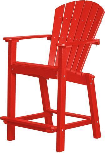 Wildridge Wildridge Classic Recycled Plastic Outdoor 30 High Dining Chair Bright Red Dining Chair LCC-250-BRR