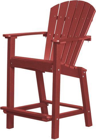 Wildridge Wildridge Classic Recycled Plastic Outdoor 30 High Dining Chair Cardinal Red Dining Chair LCC-250-CAD