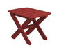 Wildridge Wildridge Classic Recycled Plastic Rectangular Side Table Cardinal Red Side Table LCC-228-CR