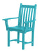 Wildridge Wildridge Classic Recycled Plastic Side Chair with Arms Aruba Blue Chair LCC-254-AB