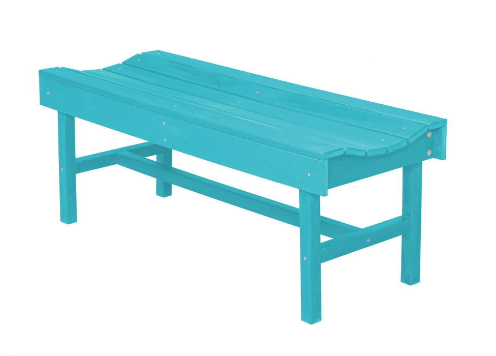 Wildridge Wildridge Classic Recycled Plastic Vineyard Bench Aruba Blue Outdoor Bench LCC-224-AB