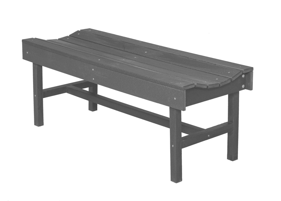 Wildridge Wildridge Classic Recycled Plastic Vineyard Bench Dark Gray Outdoor Bench LCC-224-DG