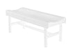 Wildridge Wildridge Classic Recycled Plastic Vineyard Bench White Outdoor Bench LCC-224-WH