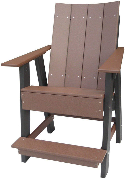 Wildridge Wildridge Outdoor Contemporary Balcony Height Adirondack Chair Tudor Brown Black Frame Adirondack Chair LCC-319-TB