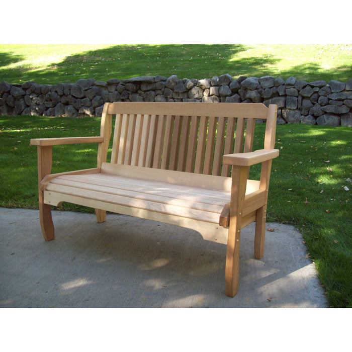 Wood Country Wood Country Cabbage Hill Red Cedar Outdoor Garden Bench 4 Foot / Unstained Outdoor Bench WCCHGB