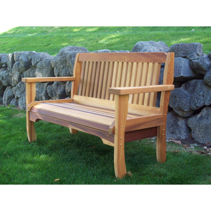 Wood Country Wood Country Cabbage Hill Red Cedar Outdoor Garden Bench Outdoor Bench