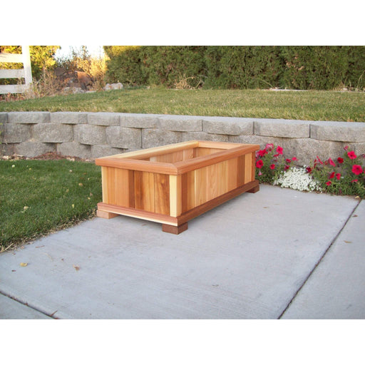 Wood Country Wood Country Cedar Rectangular Patio Planter Box Small / Cedar Stain + $25.00 Planter Box WCCPPBS