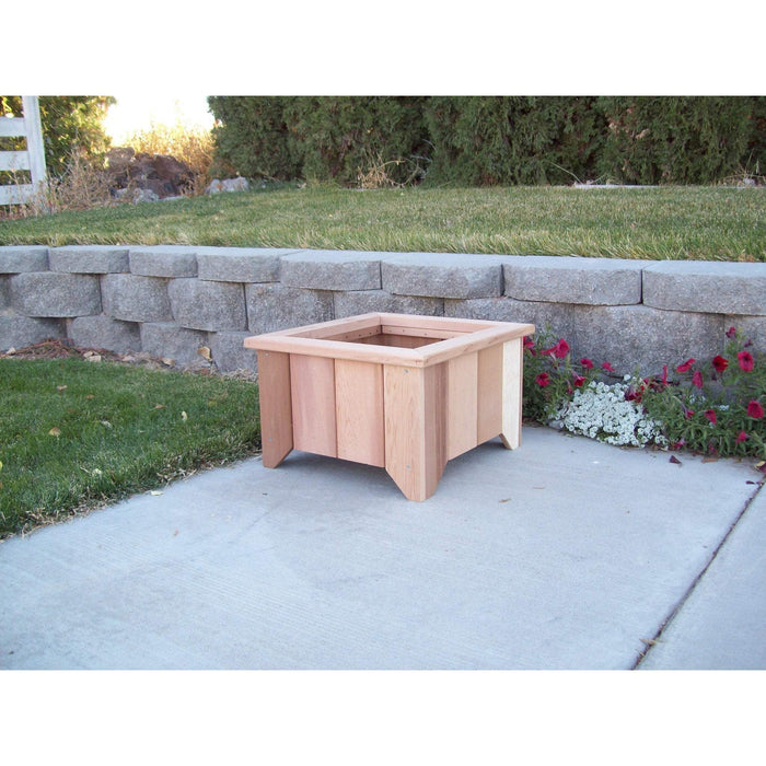 Wood Country Wood Country Square Cedar Planter Box #4 / Unstained Planter Box WCCPBU